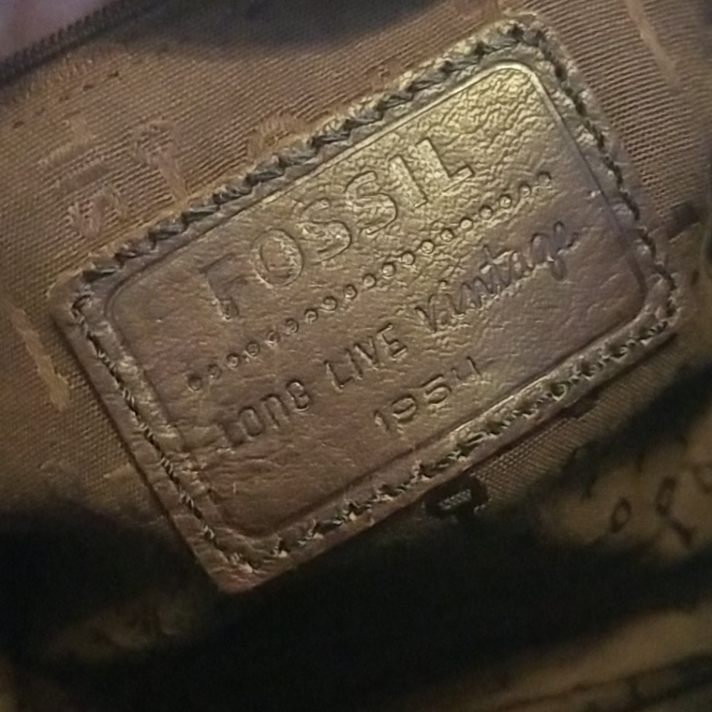 RARE Fossil Emory Satchel Vintage 90s Leather Bag June2011 ZB4870 - Picture 11 of 15